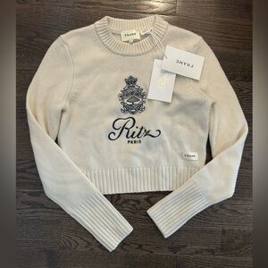 Frame X The Ritz Cashmere Sweater Off White Size Medium
